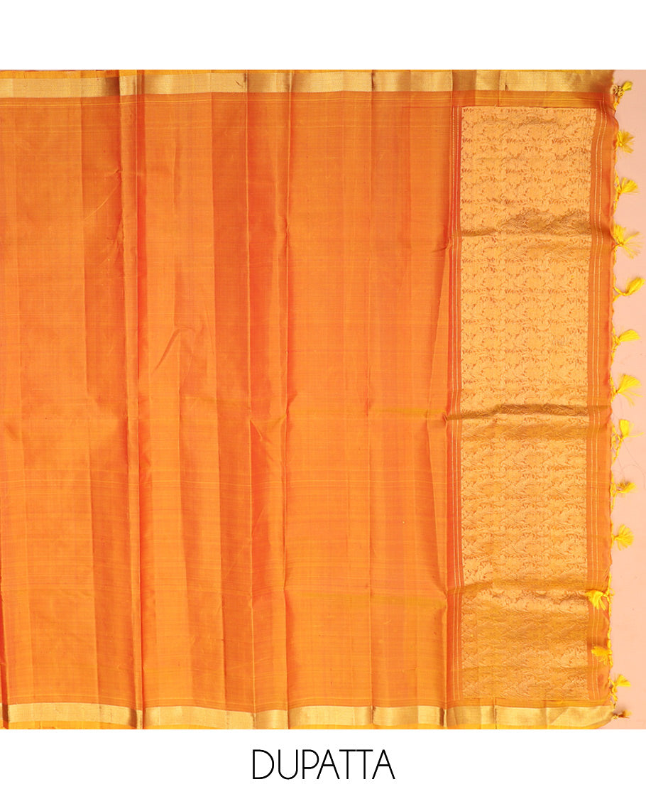 Maroon Pure-Silk Half-Saree