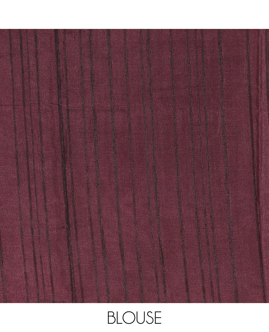 Purple Jute Cotton Saree