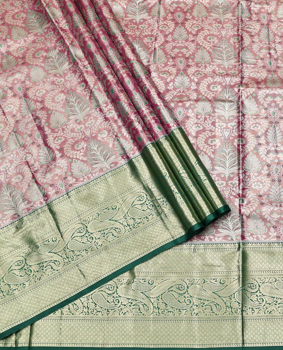 Pink Art Silk Half-Saree