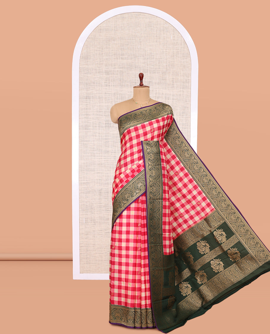 Pink Fancy Mysore Silk Saree