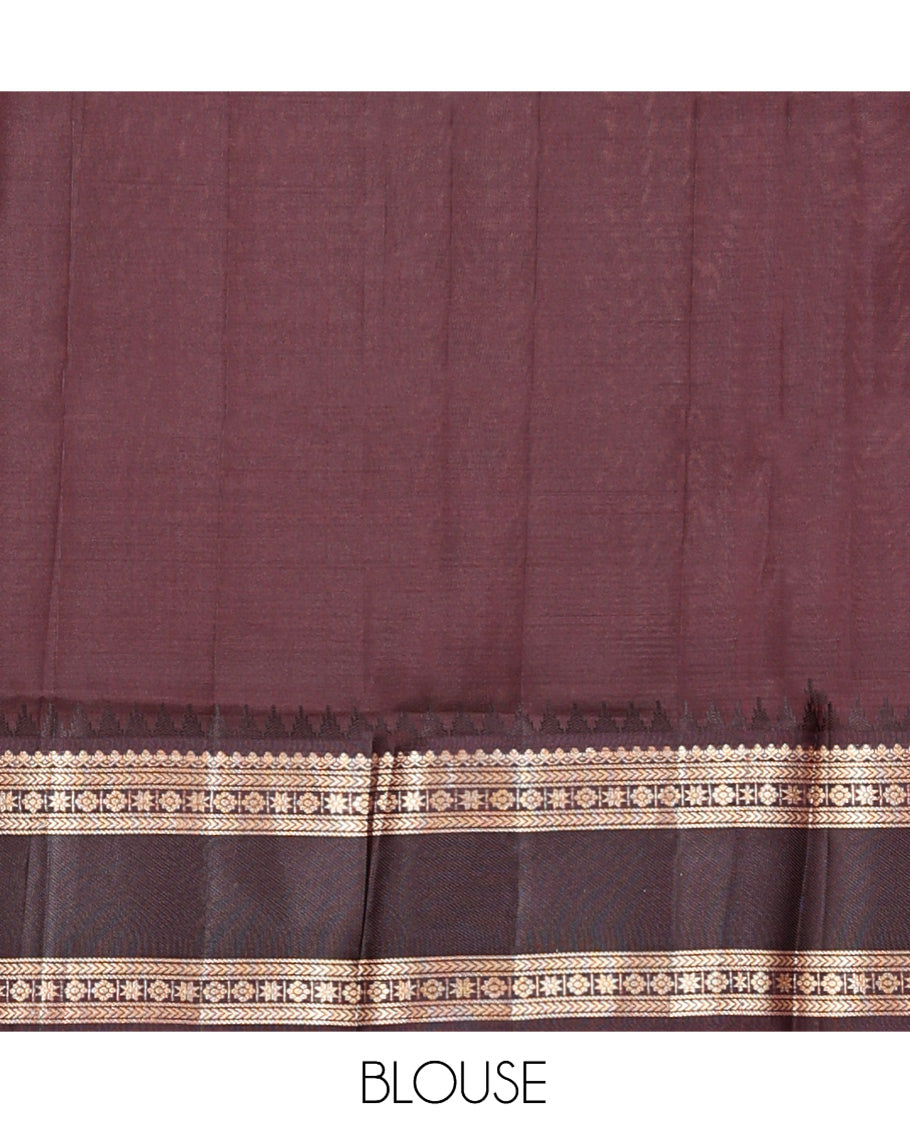 Pink Checked Vasundhara Silk Saree, Contrast Rettai Pettu Border, Contrast Blouse