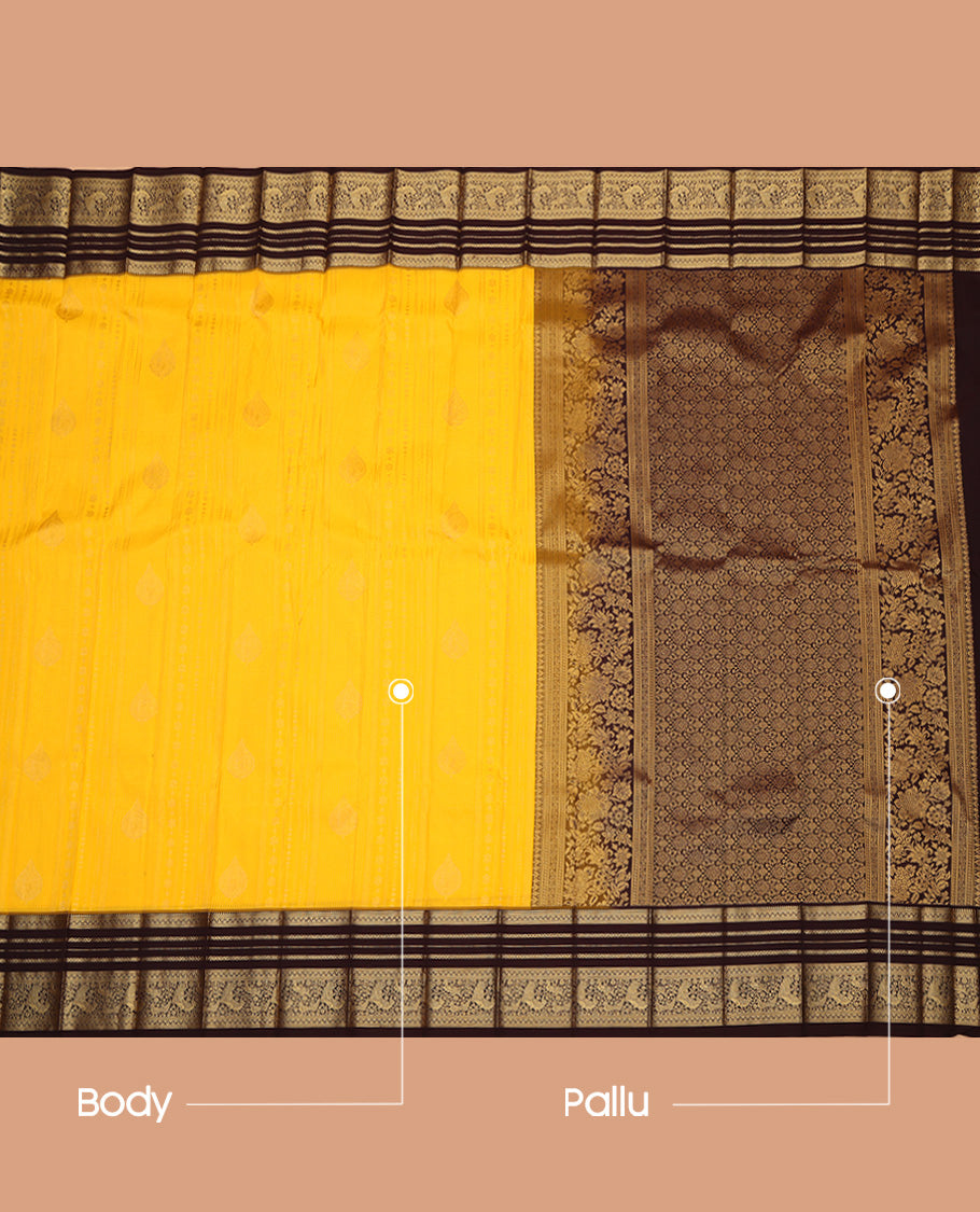 Yellow Budget Silk Saree