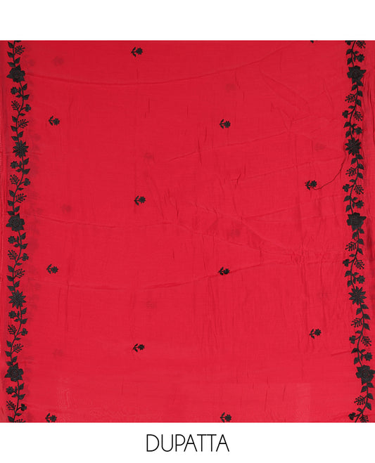 Red Chudidar Material