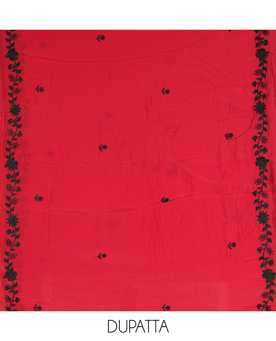 Red Chudidar Material