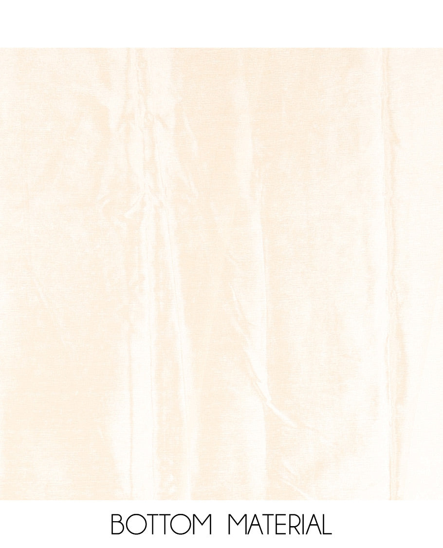 Cream Semi-Silk Material Chudidar, Kathakali Motifs Printed Top, Santoon Bottom, and Printed Dupatta