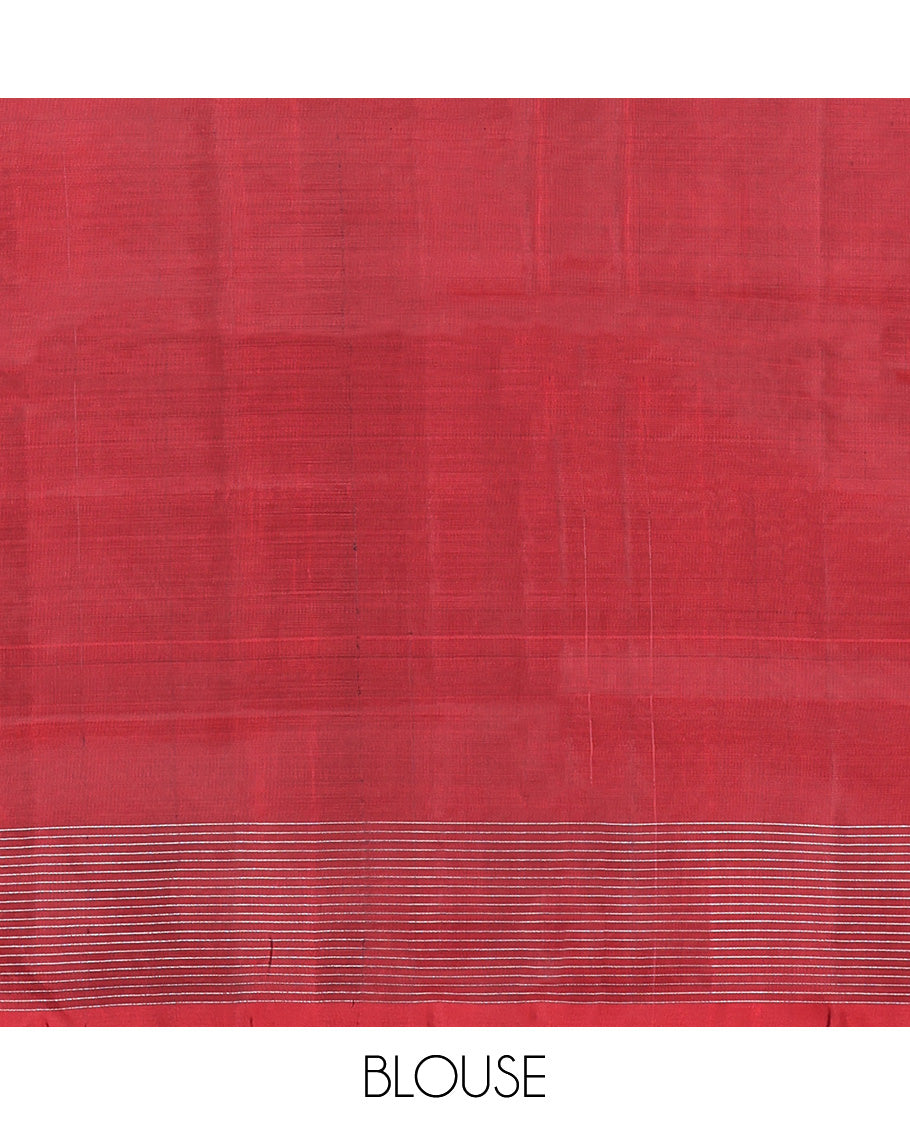 Violet Mayuri Lite Silk Mix Saree, Detailed with Zari Buttas All Over Its Body, Complemented by a Contrast Checked Border, Grand Jaal Pallu, and Paired with a Contrast Blouse