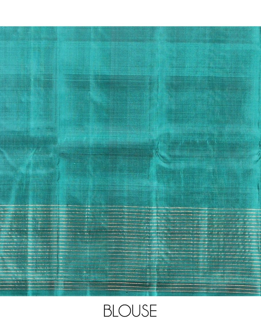 Blue Stripes Mayuri Lite Silk Mix Saree