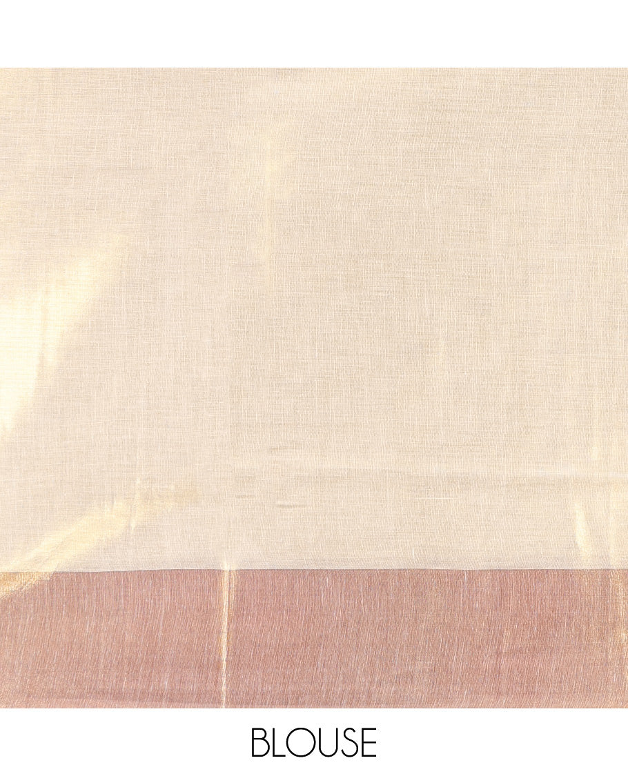 Gold Plain Kerala Cotton Saree