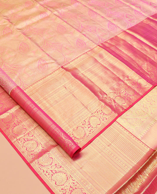 Pink Kanchipuram Tissue Silk Saree