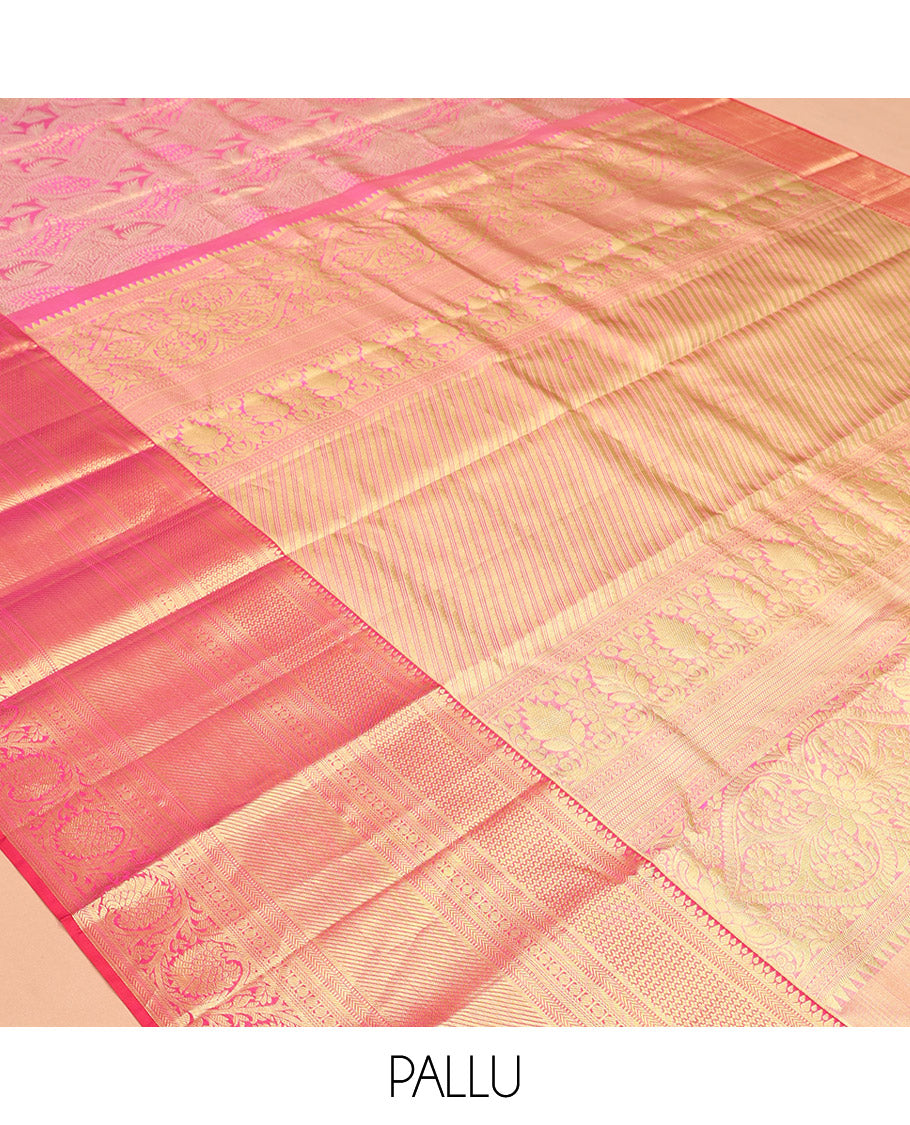 Pink Kanchipuram Tissue Silk Saree