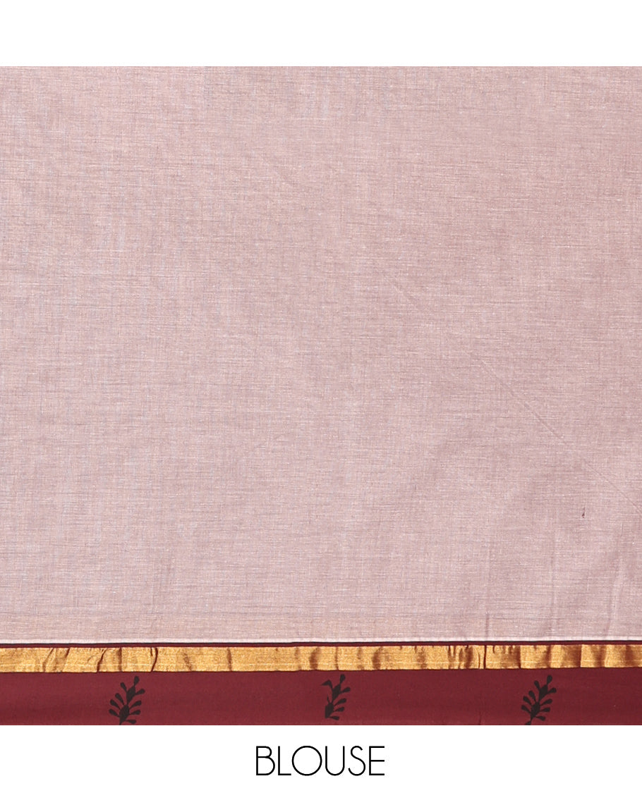 Pale Pink Chirala Cotton Saree