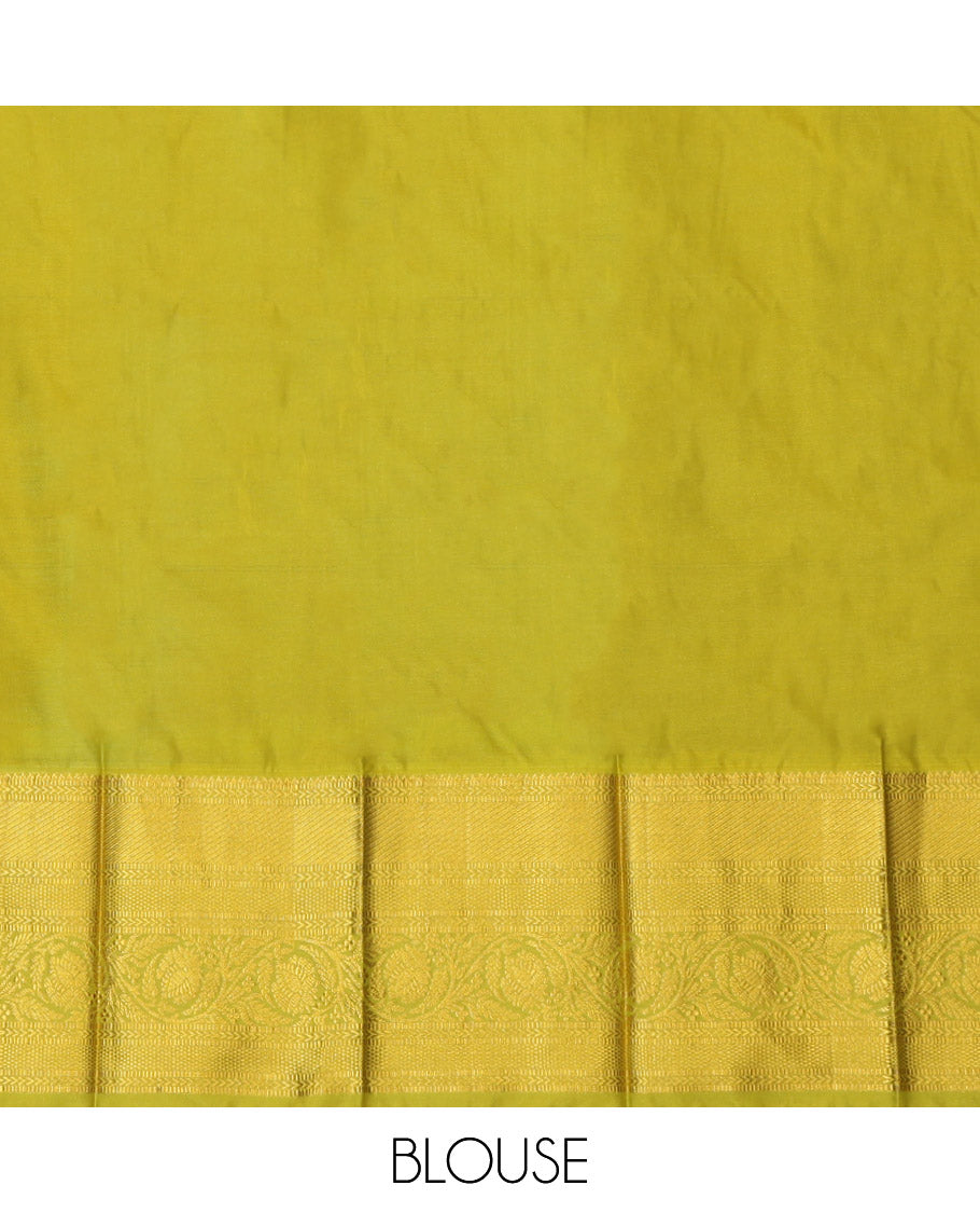Wine Budget Silk Saree, Accentuated with Zari Buttas and Stripes, Complemented by a Contrast Traditional Zari Border, Grand Jaal Pallu, and Contrast Blouse