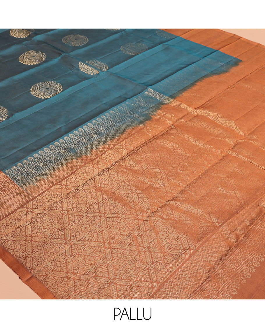 Blue Mayuri Lite Silk Mix Saree
