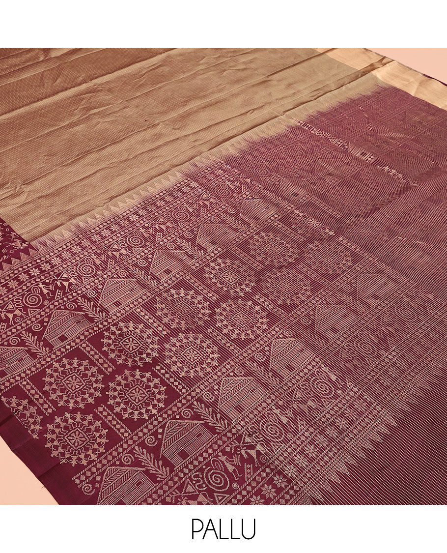 Brown Mayuri Soft Silk Saree