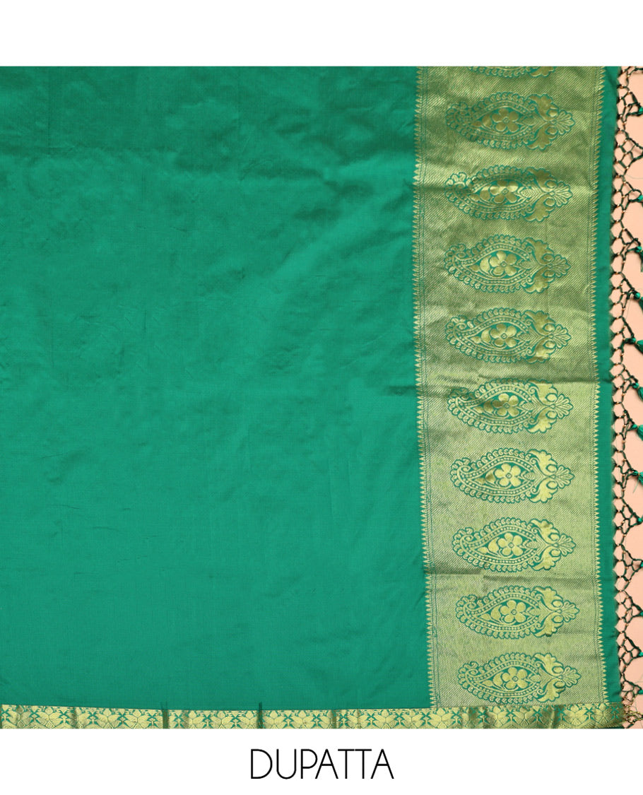 Pink Art Silk Half-Saree