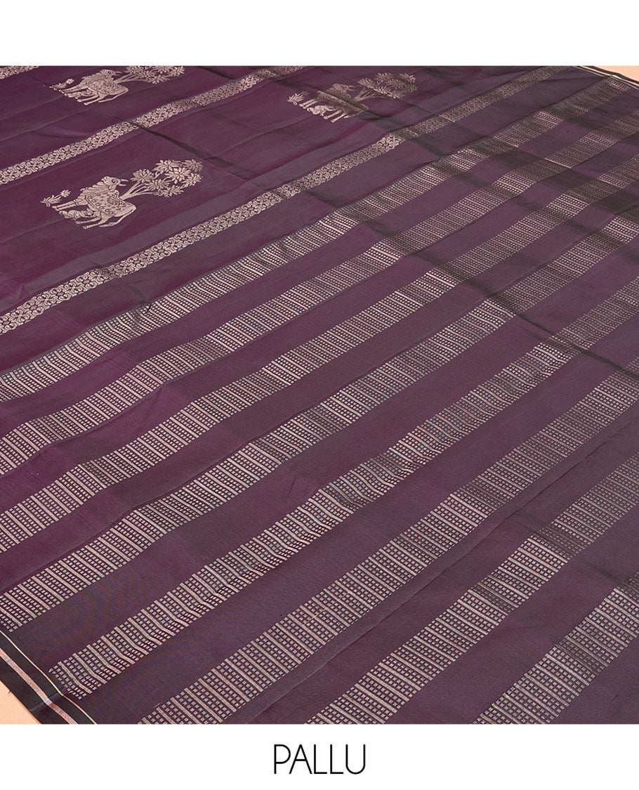 Dark Purple Mayuri Soft Silk Saree