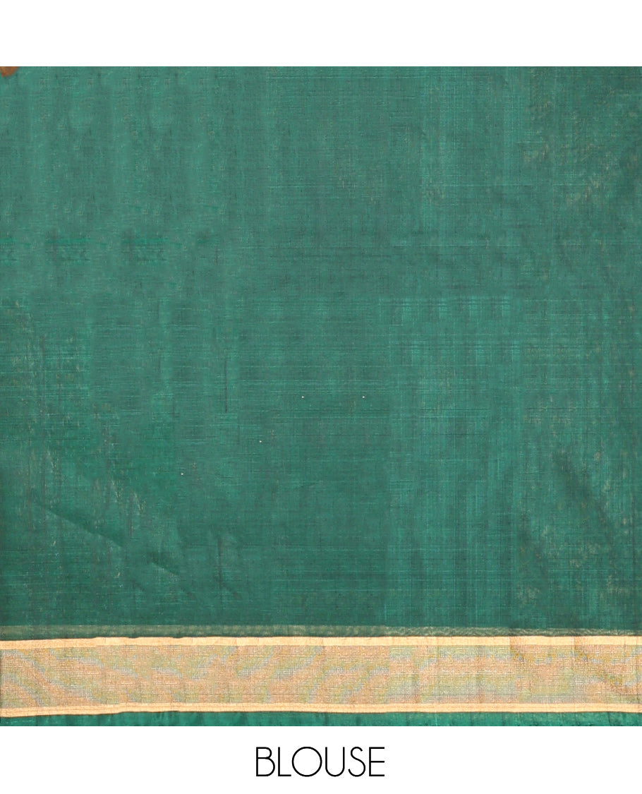 Brown Silk Cotton Saree