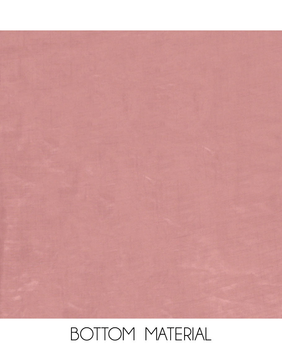 Pink Material Organza Chudidar Set