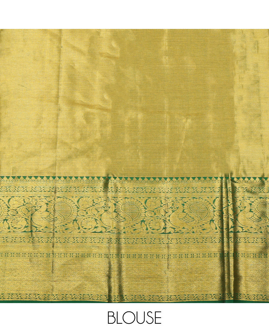 Multi-Color Pure Silk Navarathna Pavadai Material Set