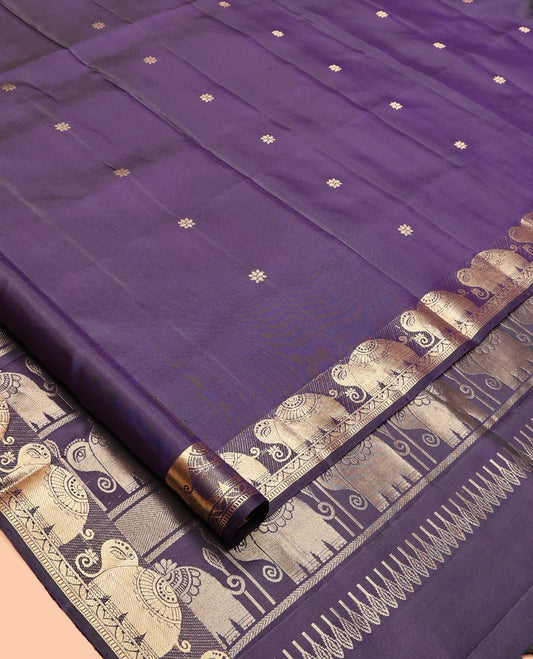 Blue Mayuri Soft Silk Saree