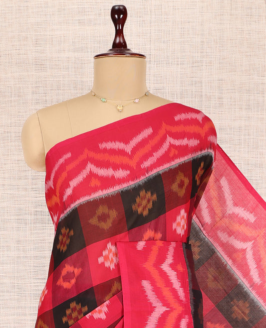 Multi-Color Pochampally Ikat Cotton Saree