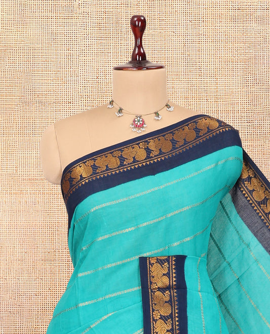 Blue Sungudi Cotton Saree