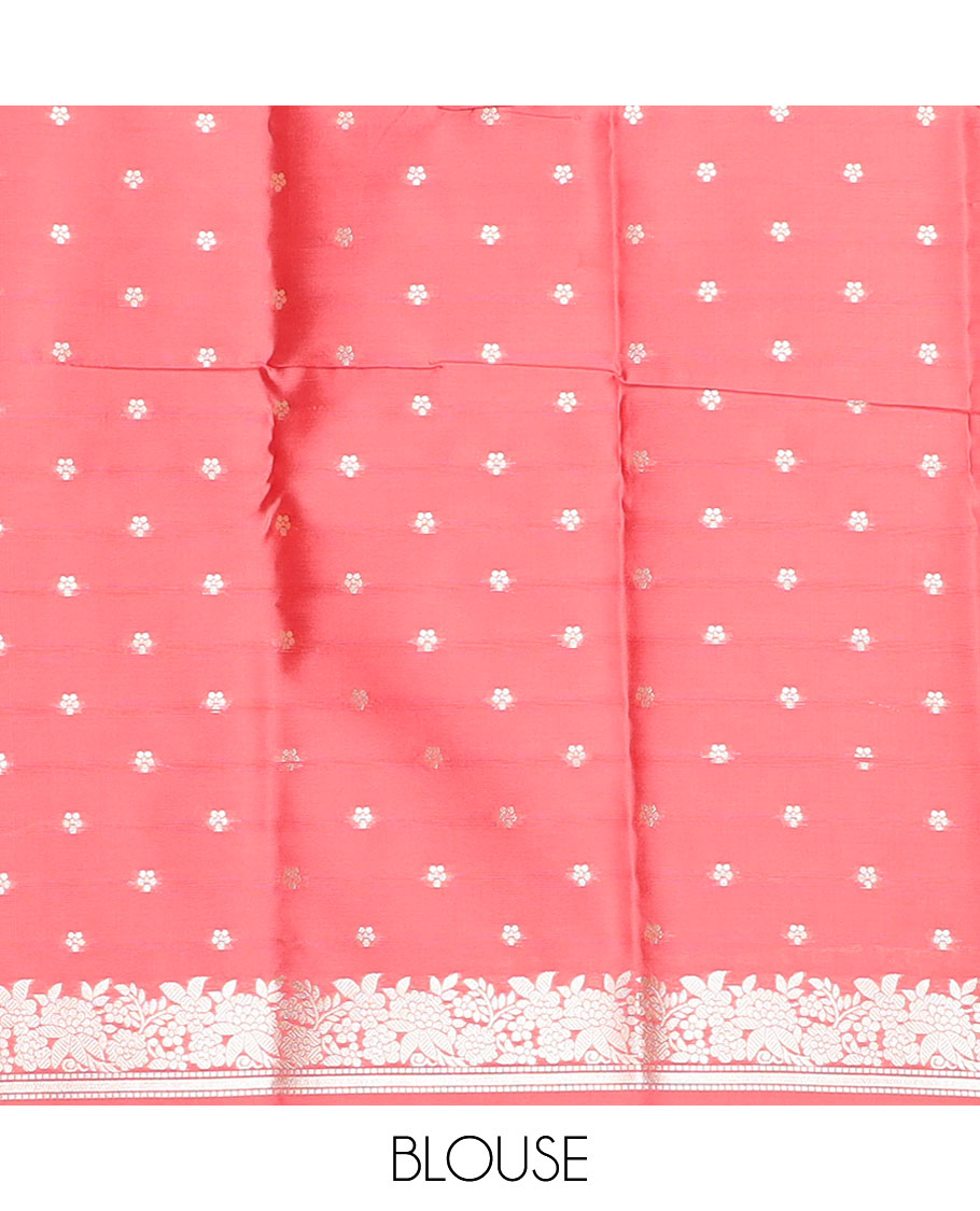 Maroon floral motifs design butter silk saree with self intricate zari design border & floral design pallu