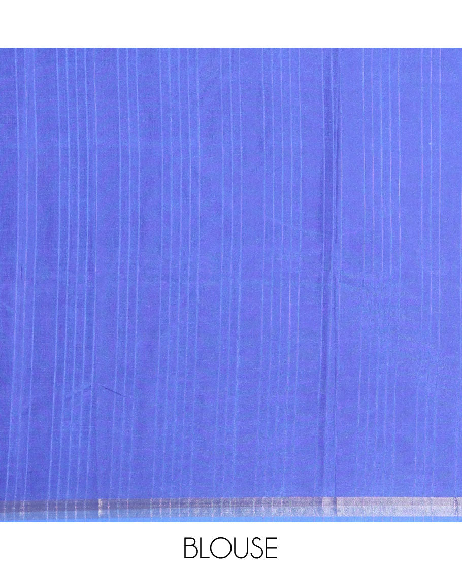 Royal Blue Manipuri Tussar Saree