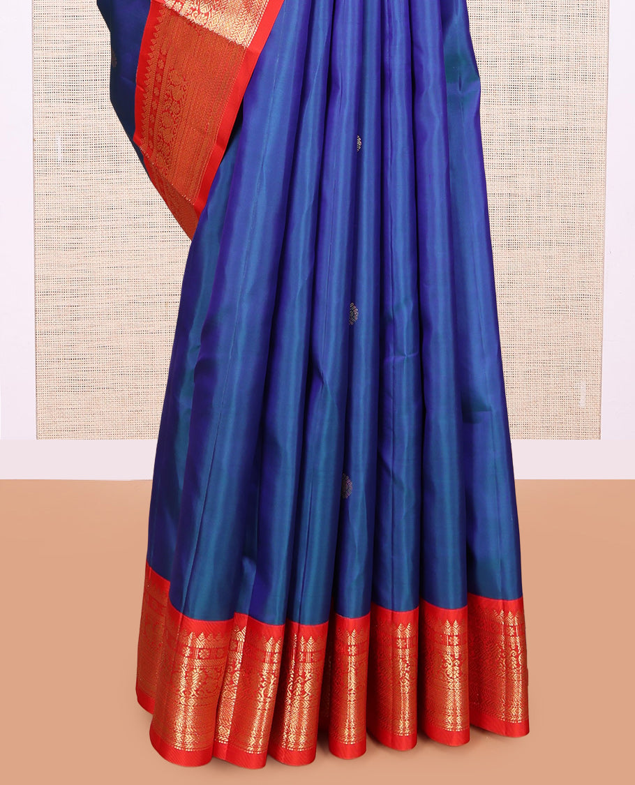 Blue Kanchipuram Silk Saree