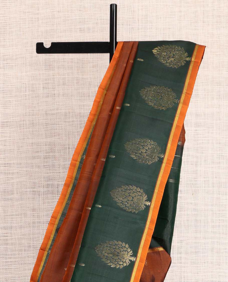 Rust Kanchipuram Silk Saree