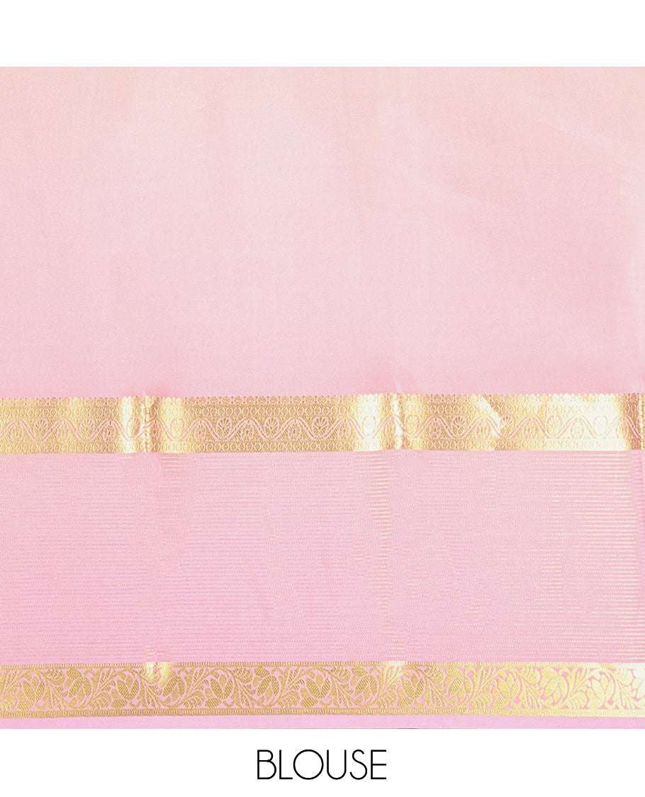 Pink Mysore Silk Saree