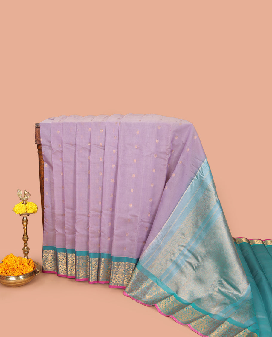 Lavender Gadwal Silk Mix Saree