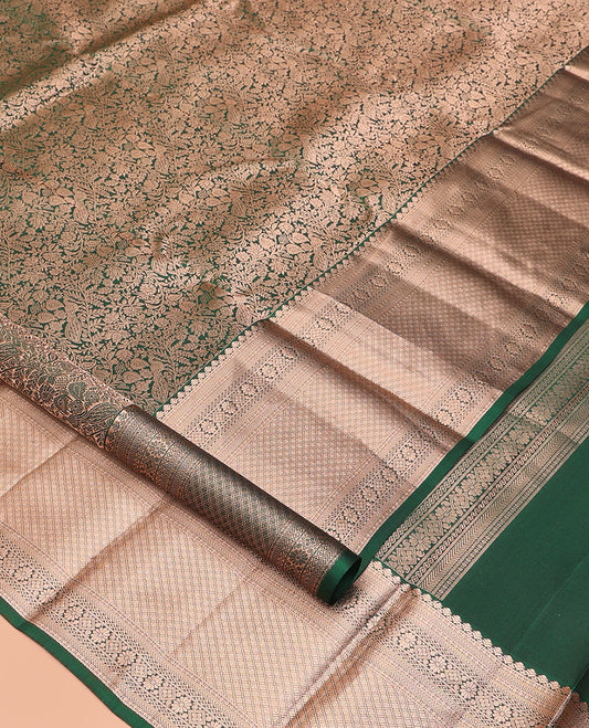 Green Jacquard Kanchipuram Wedding Silk Saree