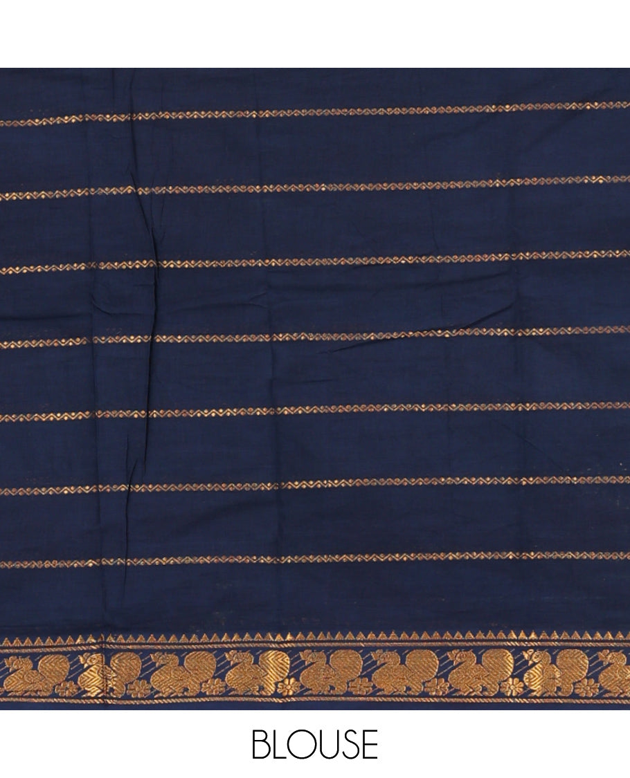 Blue Sungudi Cotton Saree