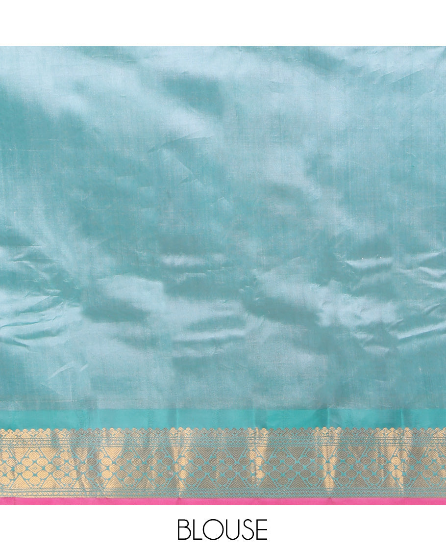 Lavender Gadwal Silk Mix Saree
