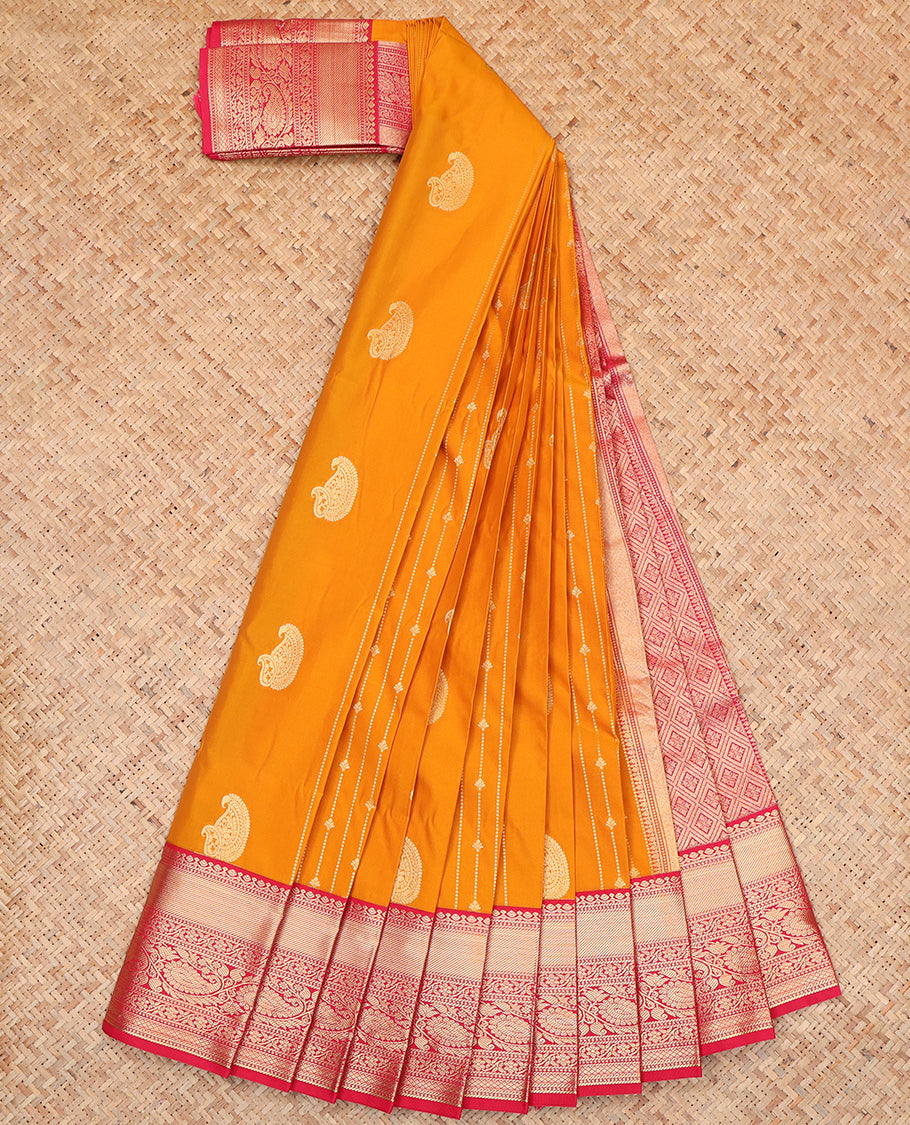 Orange Budget Silk Saree