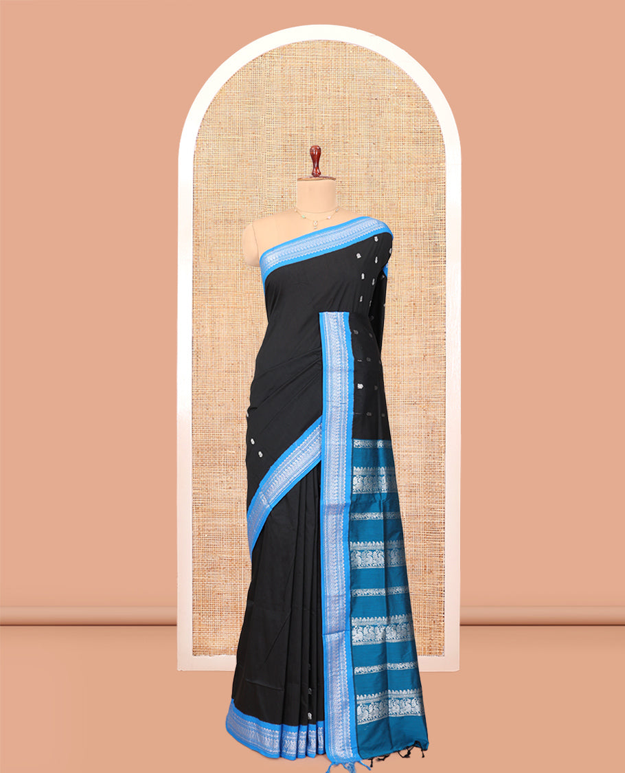 Black Kalyani Cotton Saree