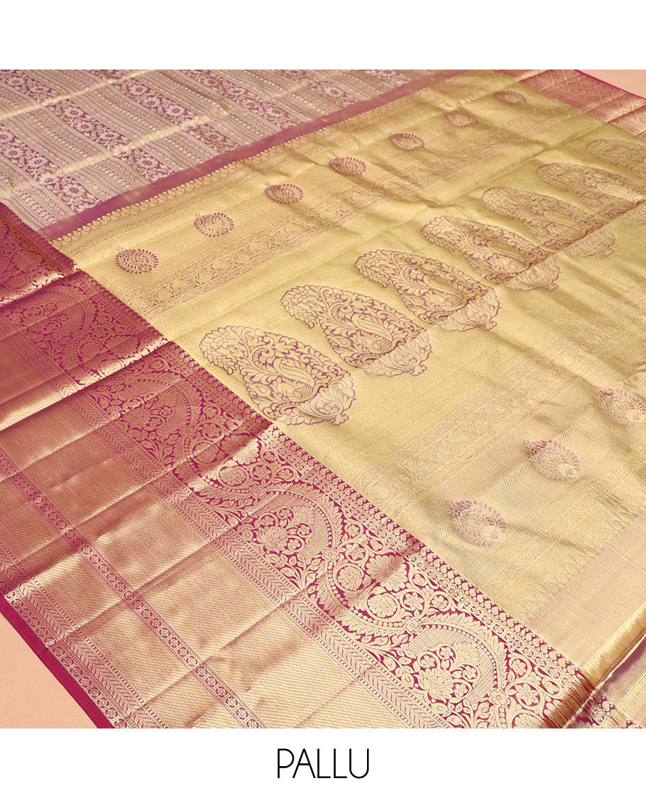 Purple Kanchipuram Tissue Silk Saree