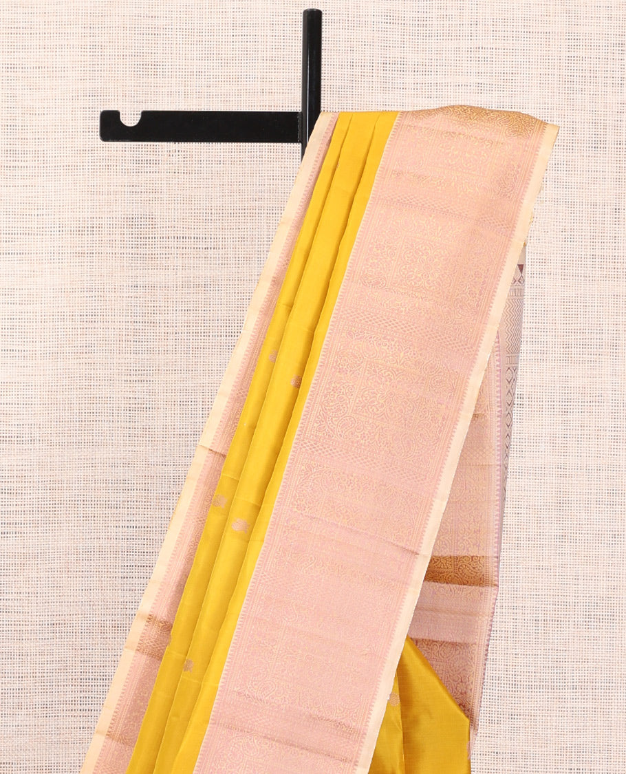 Yellow Kanchipuram Silk Saree