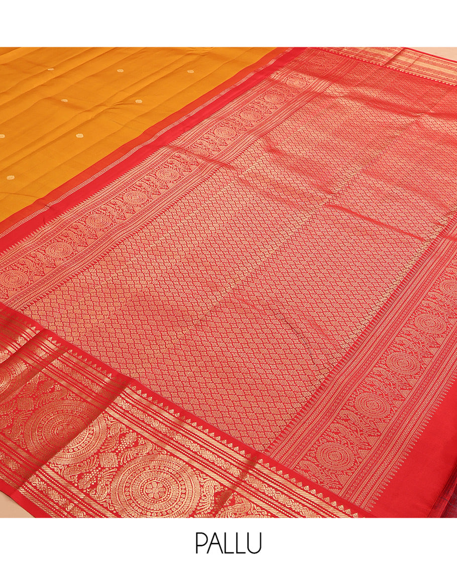 Yellow Kanchipuram Silk Saree