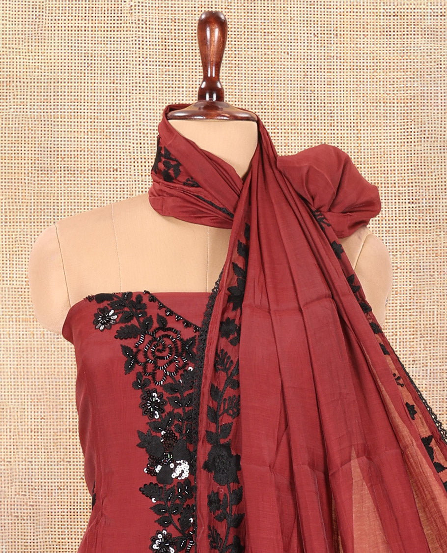 Dark Brown Chudidar Material