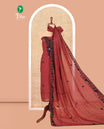 Dark Brown Material Chudidar Set