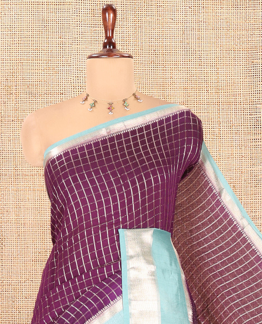Purple Assam Silk Saree