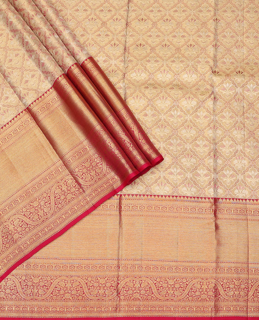 Sandal Pure Silk Half-Saree