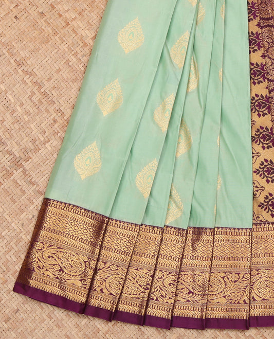 Pista Green Budget Silk Saree