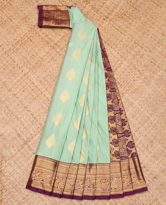 Pista Green Budget Silk Saree