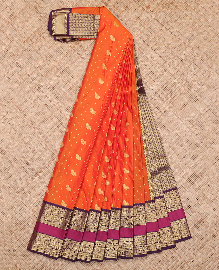 Orange Budget Silk Saree