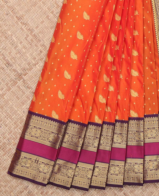 Orange Budget Silk Saree