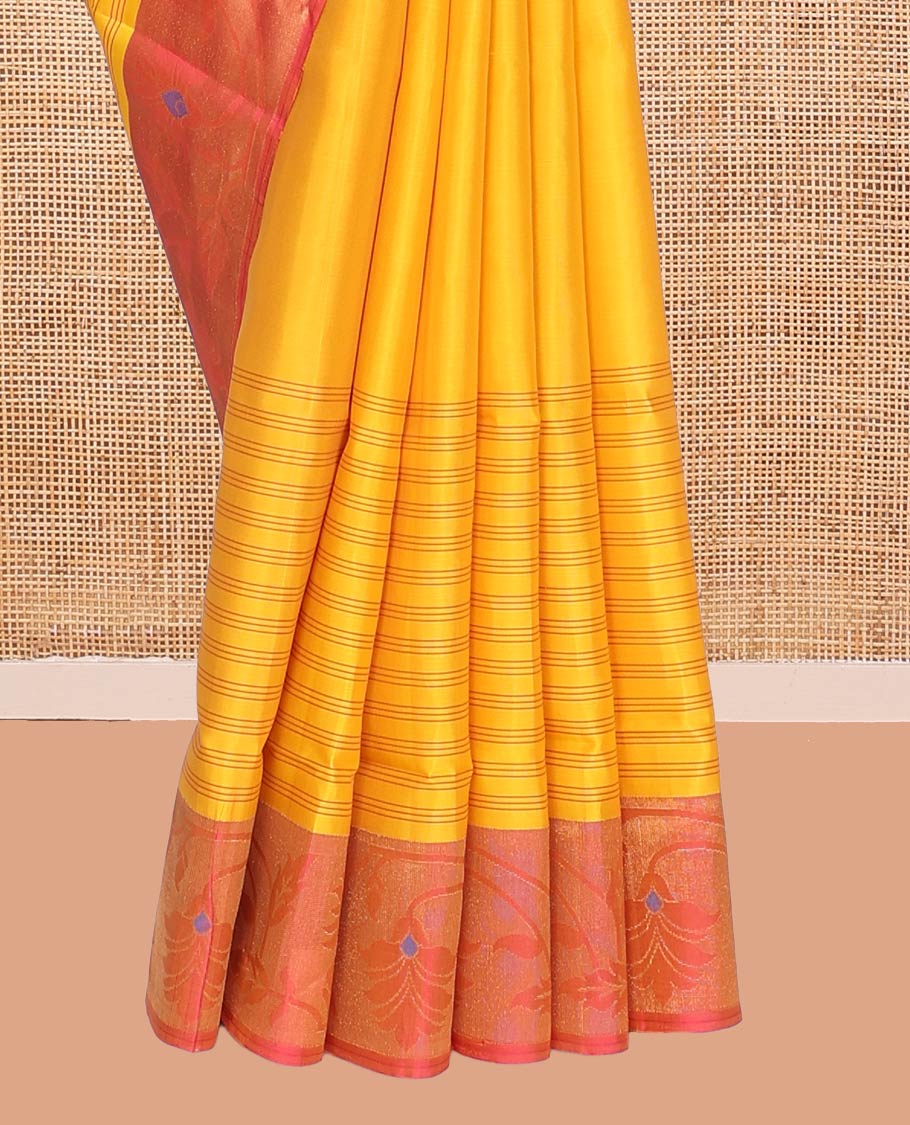 Yellow Mayuri Soft Silk Saree