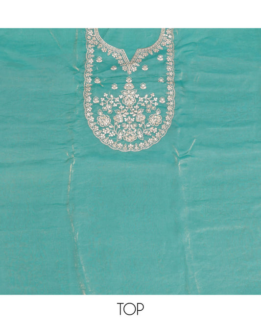Blue Barbari Silk Material Chudidar Set